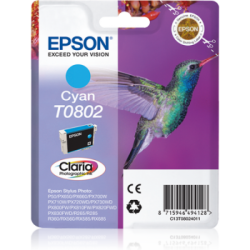 Epson T0802 Colibri - cyan - originale - cartouche d'encre