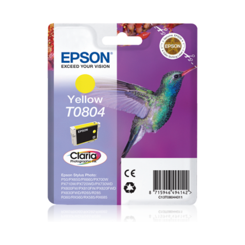 Epson T0804 Colibri - jaune - originale - cartouche d'encre