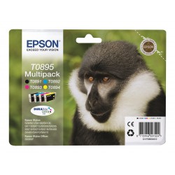 Epson T0895 Singe - Pack de 4 - noire, cyan, magenta, jaune - originale - cartouche d'encre