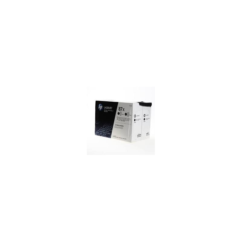 Pack de 2 cartouches de toner 87X HP originale Noir