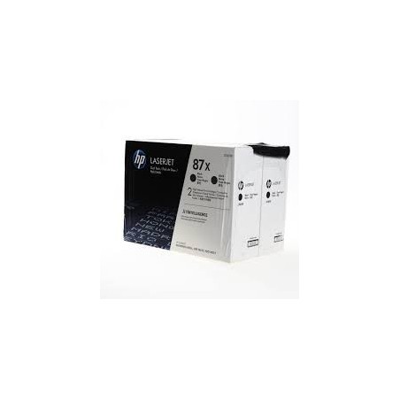 Pack de 2 cartouches de toner 87X HP originale Noir