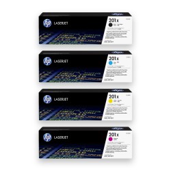 HP 201X Noir, cyan, jaune, magenta Pack de 4