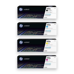 Pack de 4 toners HP 410A