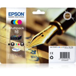 Epson T16 Stylo Plume - Pack de 4 - noire, cyan, magenta, jaune - original - cartouche d'encre