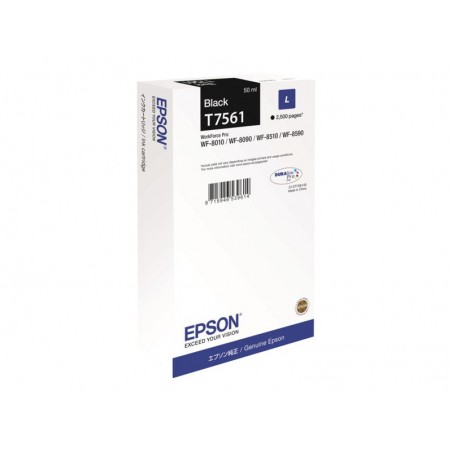 Epson T7561 - à rendement élevé - noire - originale - cartouche d'encre Epson T7561 - à rendement élevé - noire - originale - cartouche d'encre