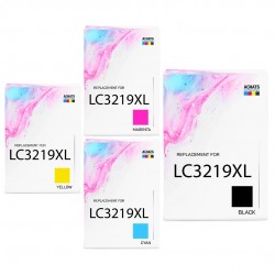 Cartouche d'encre équivalent à Brother LC3219XL Pack de 4 Noir, Jaune, Cyan, Magenta