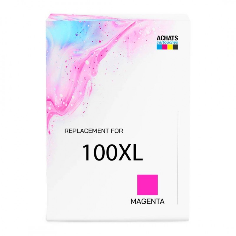 Cartouche d'encre équivalent à Lexmark 100XL A rendement élevé Magenta