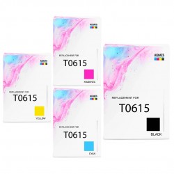 Cartouche d'encre équivalent à Epson T0615 Multipack Pack de 4 Noir, Jaune, Cyan, Magenta