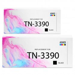 Toner équivalent à Brother TN-3390 2PK Pack de 2 Noir