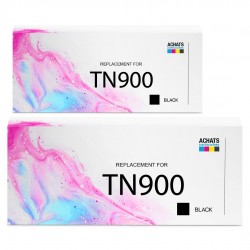 Toner équivalent à Brother TN-900BK 2PK Pack de 2 Noir