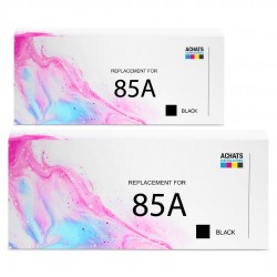 Toner équivalent à HP 85A Pack de 2 Noir