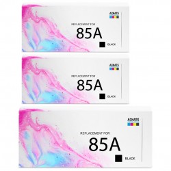 Toner équivalent à HP 85A Pack de 3 Noir