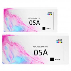 Toner équivalent à HP 05A Pack de 2 Noir