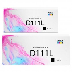 Toner équivalent à Samsung MLT-D111L Pack de 2 Noir