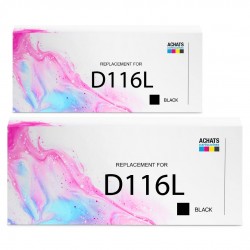 Toner équivalent à Samsung MLT-D116L Pack de 2 Noir