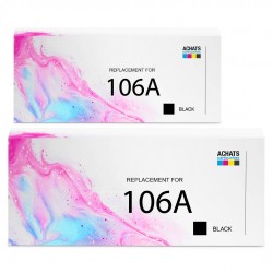 Toner équivalent à HP 106A Pack de 2 Noir