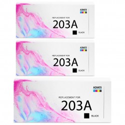 Toner équivalent à HP 203A Pack de 3 Noir