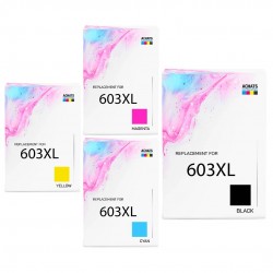 Pack de 4 cartouches imprimantes compatibles Epson 603XL Noir, Jaune, Cyan, Magenta