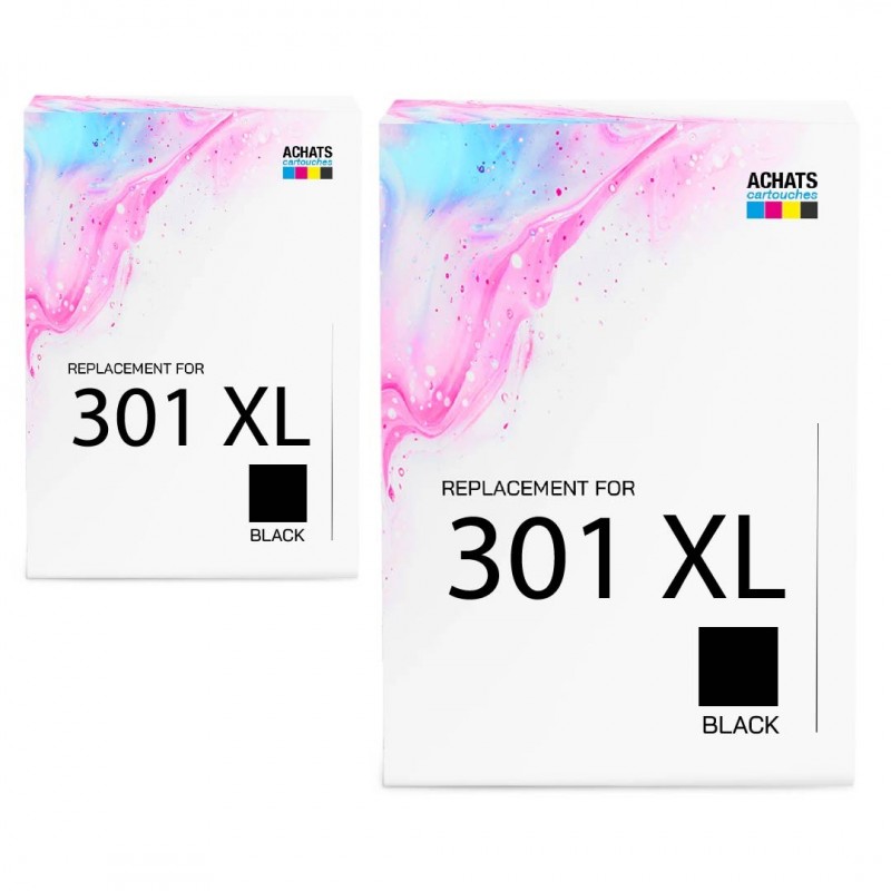 Pack de 2 HP 301XL cartouches d'encre compatibles