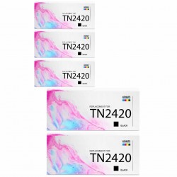 Pack de 5 toners compatibles TN2420 Brother