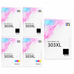 Pack de 5 HP 303XL cartouches d'encre compatibles