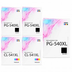 Pack de 5 Canon PG-540XL CL-541XL cartouches d'encre compatibles