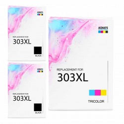 Pack de 3 HP 303XL cartouches d'encre compatibles