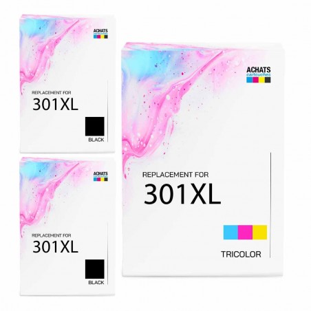 Multipack compatible HP 301 XL Noir + Couleur (5 cartouches)