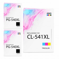 Pack de 3 Canon PG-540XL CL-541XL cartouches d'encre compatibles