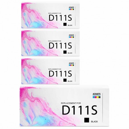 Pack de 4 Samsung MLT-D111S SU810A compatible