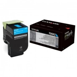  Lexmark 700X2 70C0X20 Cartouche de toner originale Cyan
