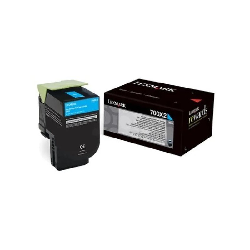  Lexmark 700X2 70C0X20 Cartouche de toner originale Cyan