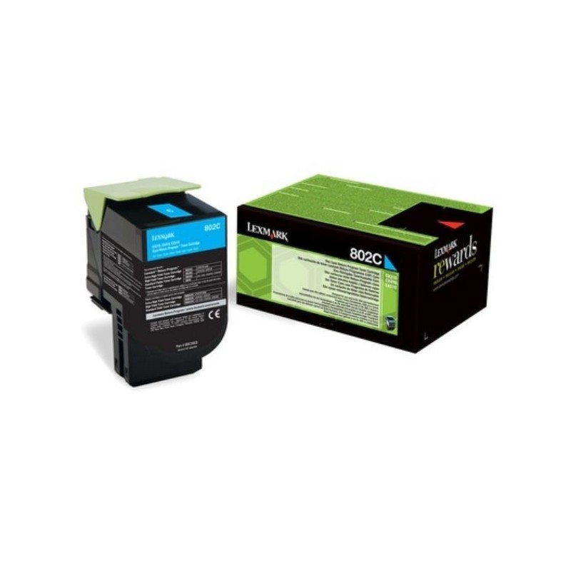  Lexmark 802CE 80C20CE Cartouche de toner originale Cyan