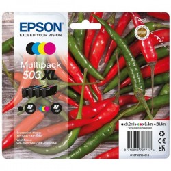  Epson 503XL C13T09R64010 Pack de 4 cartouches originales Noir, jaune, cyan, magenta