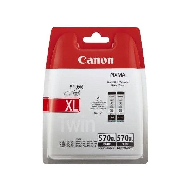 Canon PGI570XL 0318C010 Pack de 2 cartouches originales Noires
