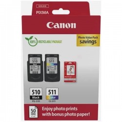  Canon PG510/CL511 2970B017 Pack de 2 cartouches originales Noir, Couleur