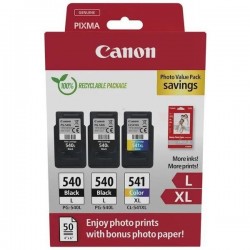  Canon PG540L/CL541XL 5224B015 Pack de 3 cartouches originales 2 x Noires, Couleur