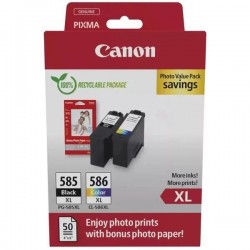  Canon PG585XL CL586XL GP501 6204C005 Pack de 2 cartouches originales Noir, couleur