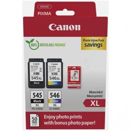  Canon PG545XL/CL546XL 8286B011 Pack de 2 cartouches originales Noir, Couleur