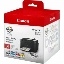  Canon PGI1500XL 9182B010 Pack de 4 cartouches originales Noir, Cyan, Jaune, Magenta