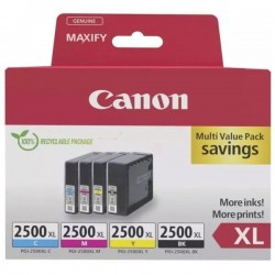  Canon PGI2500XL 9254B010 Pack de 4 cartouches originales Noir, Cyan, Jaune, Magenta