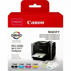  Canon PGI2500 9290B006 Pack de 4 cartouches originales Noir, Cyan, Jaune, Magenta