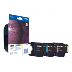 Brother LC12220 - Pack de 3 - cyan, magenta, jaune - original - cartouche d'encre